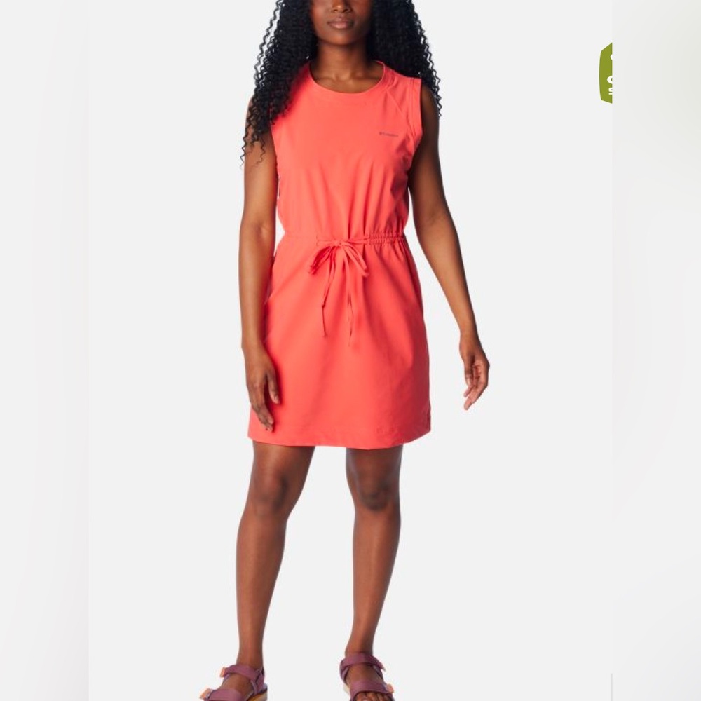 Columbia Vibrant Coral Sleeveless Midi Dress